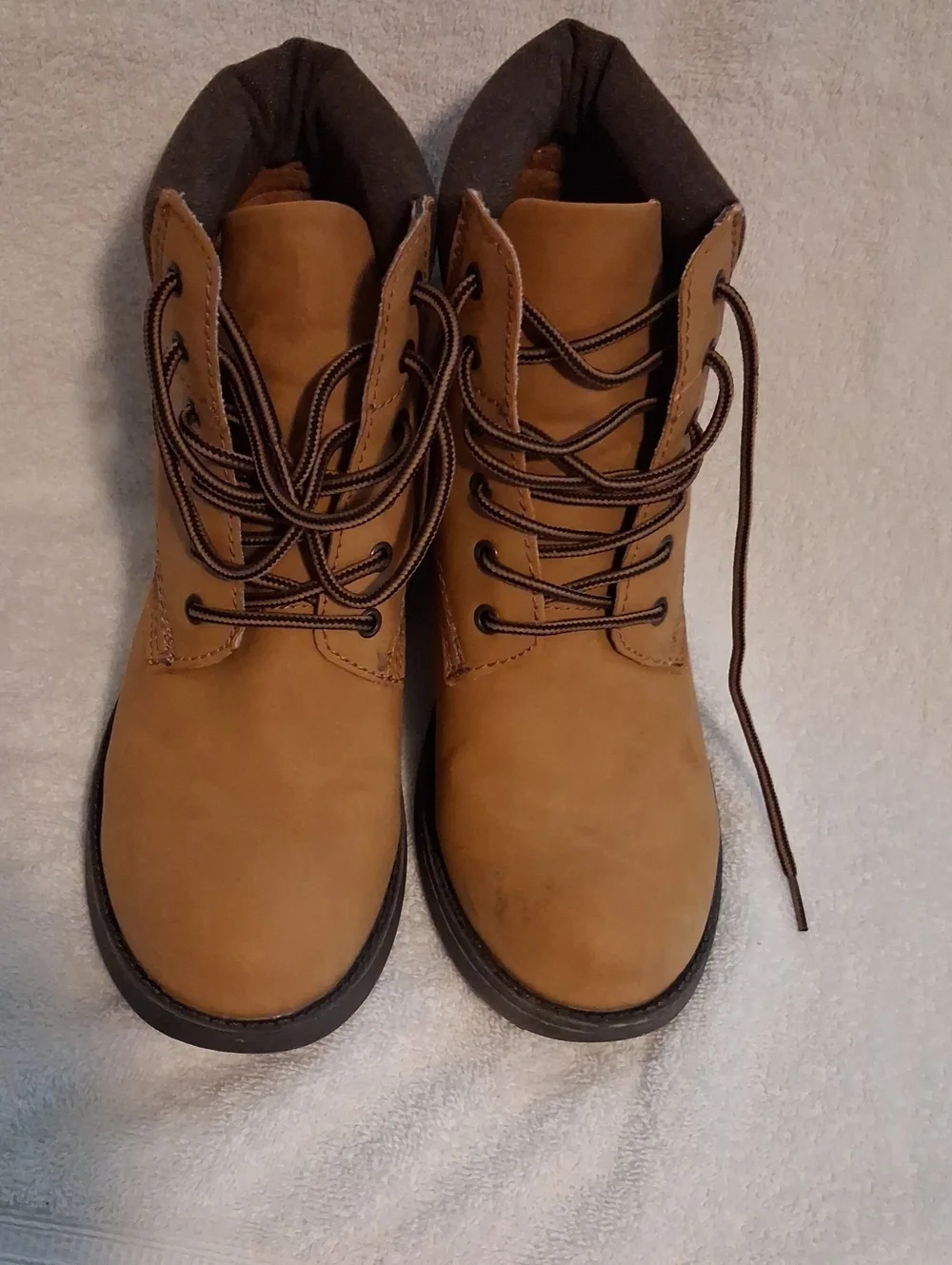 Men's Brown Lace-Up Work Boots - Unbranded